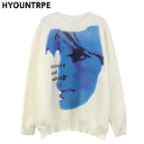 men knitted sweater harajuku printed oversized sweater new casual o neck long sleeve pullover streetwear loose sweaters clothing aesthetic street look hoodie, Y2K vintage urban hoodie, oversized graphic print design