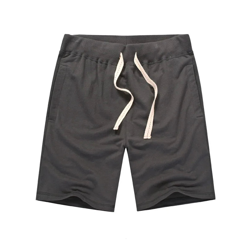 Gray Cotton Shorts Men Summer Sport Fitness Gym Workout Jogger Shorts with Pocket High Quality Plus Size Home Casual Sweatshorts