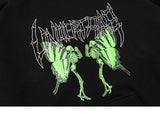 2023 Men Hip Hop Hoodie Sweatshirt Dancing Skull Butterfly Print Harajuku Hoodie Streetwear Winter Fleece Hooded Pullover Cotton