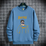 2021 Spring Autumn Mens Sweatshirts Korean Fashion Streetwear Print Ho
