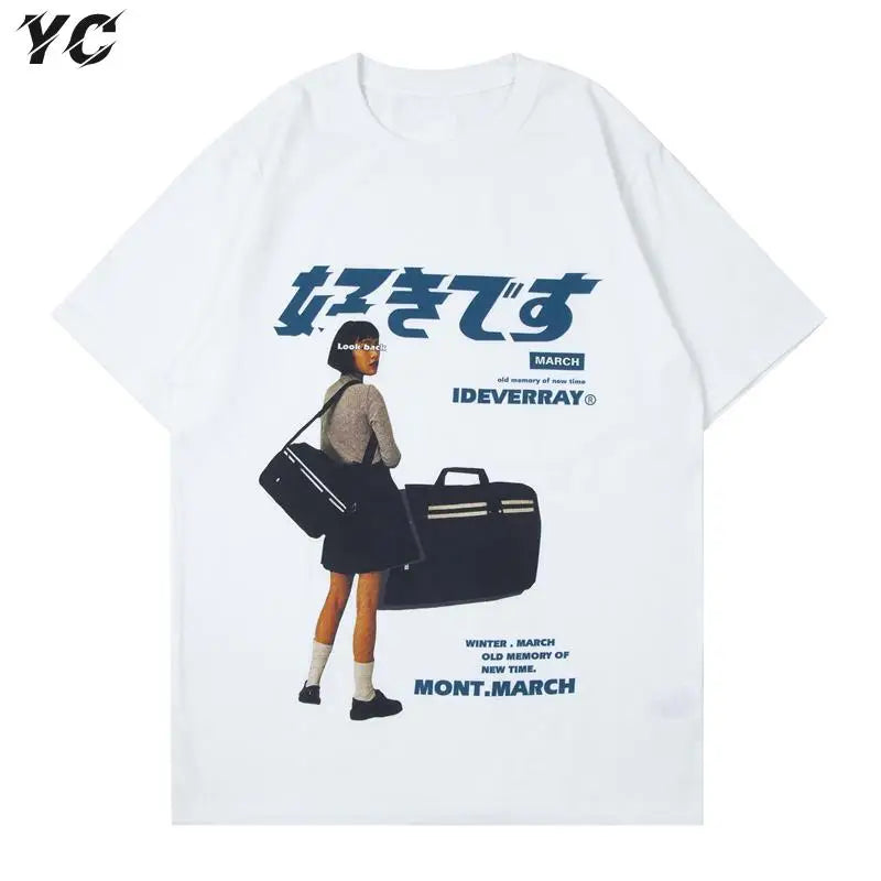 Gothic Streetwear – Hip Hop Streetwear Harajuku T Shirt Girl Japanese Kanji Prin – Modern Streetwear for Everyone