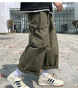 rainbowtouches cargo pants big pocket high street fashion hip hop tide card trousers men loose straight pant superior quality unique cargo style 876