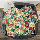 Casual Mens Shirts Fashion Bermuda sandy beach Printed short sleeve Men Shirts Streetwear Jogger Sports undershirt Homme chemise