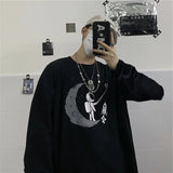 Y2k Oversized shirt – Men Long Sleeve T Shirts Autumn Print Gothic Vintage Ulzzang