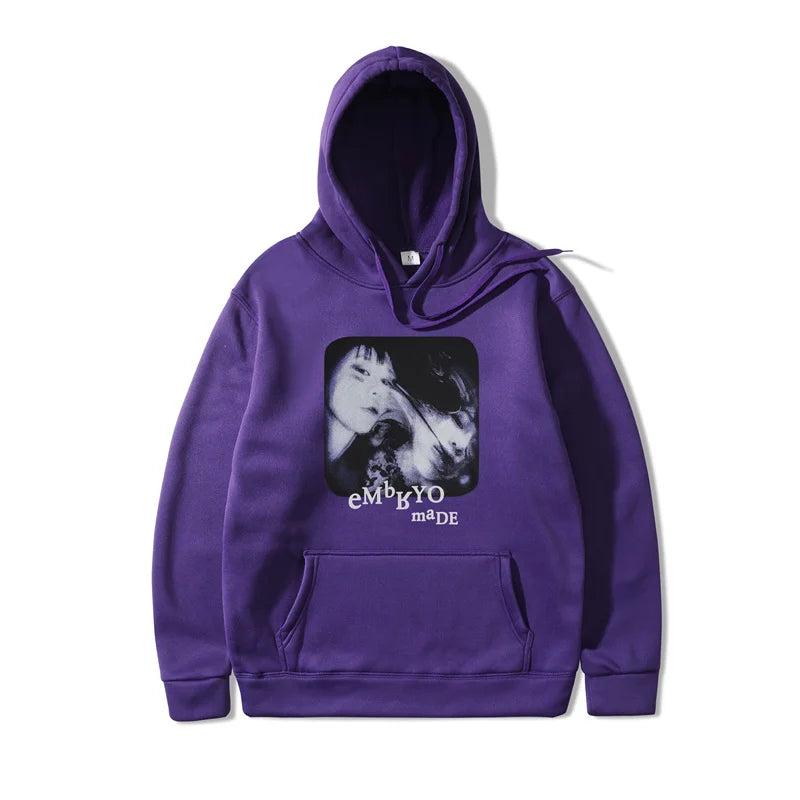 2021 Illusion Girl Letter Print Harajuku Hoodie Sweatshirt Hip Hop Str