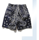 Rainbowtouches Fashion Brand Summer Men Loose Retro Printing Straight Leg Hip Hop Casual Comfortable Sport Tidal Current Shorts