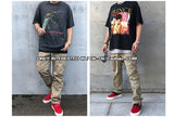 black khaki retro pants baggy high street mens joggers vintage straight trousers loose casual back pockets sweatpants for men unique joggers style 2853