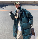 Winter Oversized Down Jacket Men Warm Fashion Casual Long Coat Men Streetwear Korean Loose Thick Jacket Mens Parker Overcoat