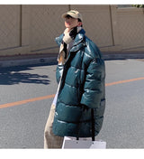 Winter Oversized Down Jacket Men Warm Fashion Casual Long Coat Men Streetwear Korean Loose Thick Jacket Mens Parker Overcoat