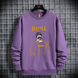 2021 Spring Autumn Mens Sweatshirts Korean Fashion Streetwear Print Ho
