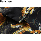Dark Icon Tiger Print Street Fashion Men's Shirt 2021 Summer Polo Shirt Thin Material Hawaiian Shirt Male Blouse