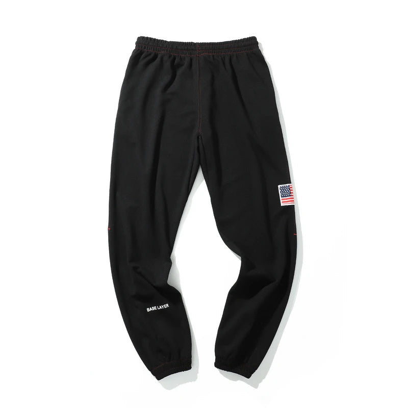rainbowtouches fashion classic brand mens pants outdoor sports grey letters trousers loose straight casual style black wide legs relaxed fit trousers