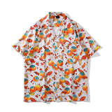 Dark Icon Full Printed Men's Shirt Short Sleeve 2022 Summer Thin Material Polo Shirt