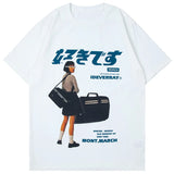 Trapwear Aesthetic print tee – Aolamegs Japanese Harajuku Girl Kanji Print T Shirt Men Coll