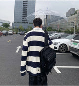 Autumn Lapel Hoodie Mens Fashion Hit Color Casual Striped Hoodies Mens