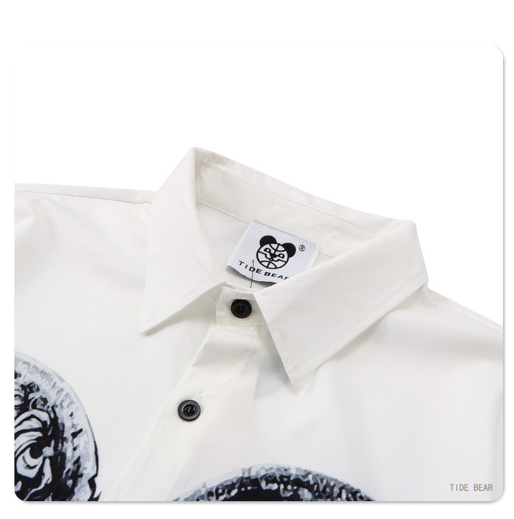 Harajuku Vintage t-shirt – Velvet Leopard Short Sleeve T Shirt Short Sets Summer Mens H