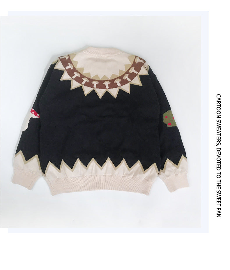 grunge knit sweater with heavyweight fabric, layered urban look for cold weather, street fashion menswear trend for seasonal 