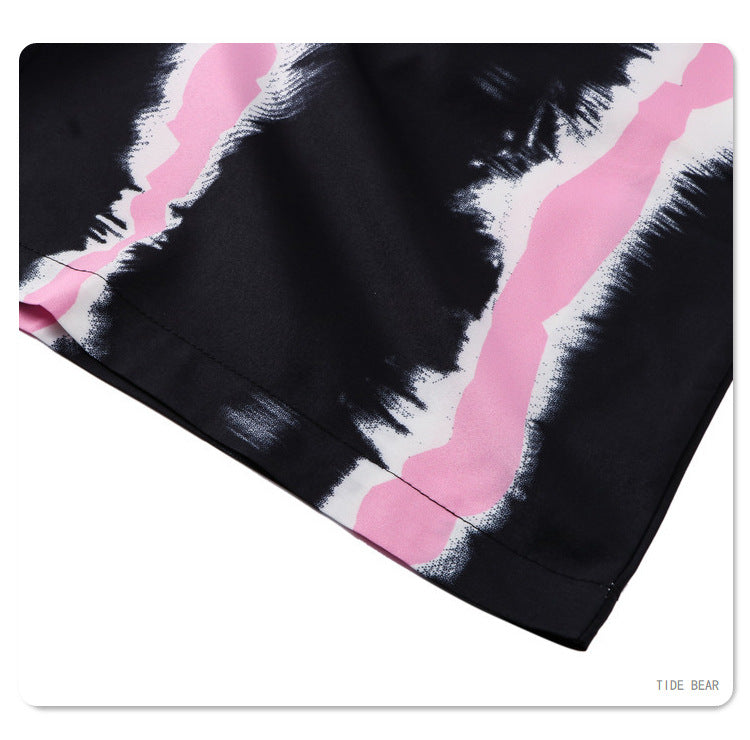 Harajuku Vintage t-shirt – Velvet Leopard Short Sleeve T Shirt Short Sets Summer Mens H