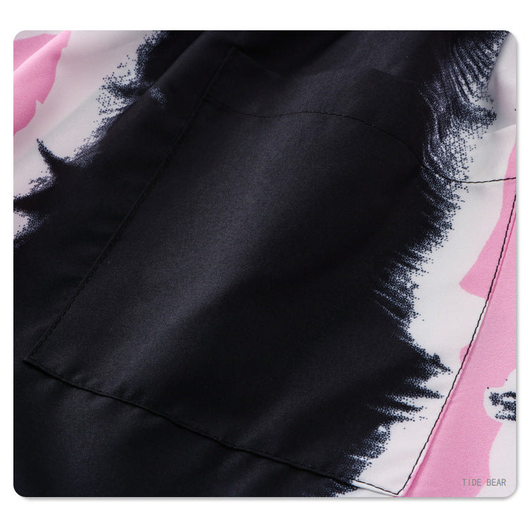 Harajuku Vintage t-shirt – Velvet Leopard Short Sleeve T Shirt Short Sets Summer Mens H