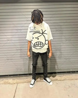 Cyberpunk Streetwear top – American Street Harajuku Retro Anime Print Oversized Short S