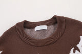 rainbowtouches men sweaters high street letter graffiti holes trendy pullover vintage loose knitted sweater spring and autumn - soft fleece-lined outerwear, Y2K grunge street style, gothic aesthetic hoodie for winter