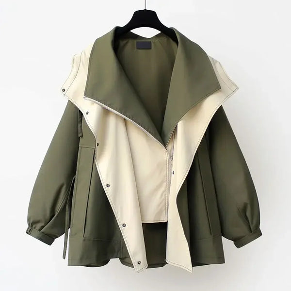 Waist Mid Length Windbreaker 2024 New Korean Style New High End Womens