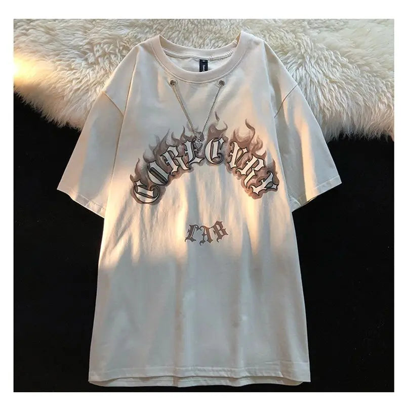 Vaporwave Streetwear – Dark Gothic Letter Creative Graphic T Shirts Men Women – Modern Streetwear for Everyone