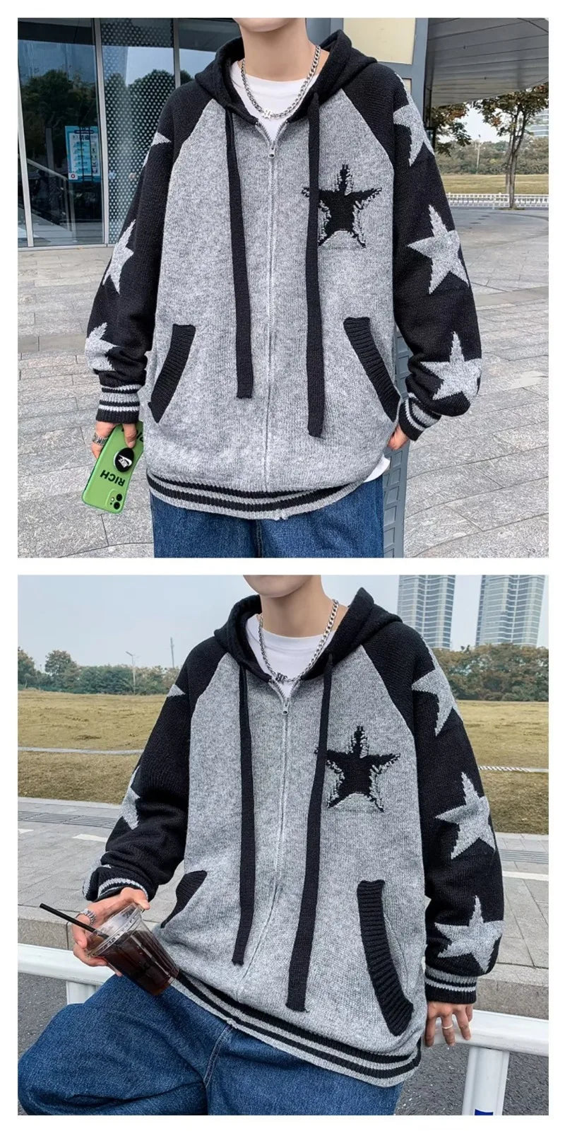 retro flame hoodie, high-street style, oversized streetwear hoodie for men, urban techwear fashion