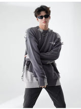 retro flame hoodie, high-street style, oversized streetwear hoodie for men, urban techwear fashion