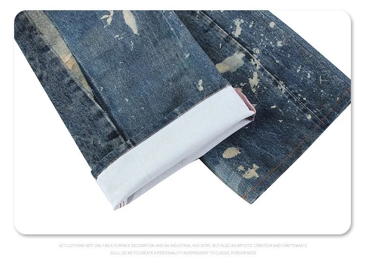 Graffiti splash ink paint baggy jeans