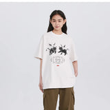 Gothic Anime panel – American Devil Kitten Print T Shirt Men Summer New Retro Har