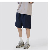 summer mens solid color straight shorts 2024 casual y2k wide leg short pants casual streetwear sweat baggy bermudas hombre unique shorts style 3333