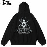 2023 Hip Hop Streetwear Hoodie Sweatshirt Cross Spider Graphic Hoodie