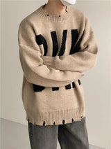 varsity knit sweater with retro streetwear styling for fall and winter outfits, ideal for men’s fashion and seasonal streetwe