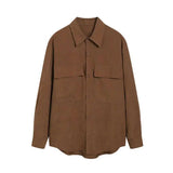 Spring And Autumn New Korean Style Shirt Men Suede Loose Trendy And Ve