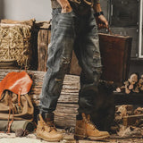 american high street personalized hip hop washed straight leg jeans for men and women loose and handsome trendy casual pants y2k stacked flare jeans