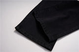 fashion back skull letters embroidery denim flare jeans mens zipper straight trouser hip hop streetwear pants joggers jeans men unique joggers style 636