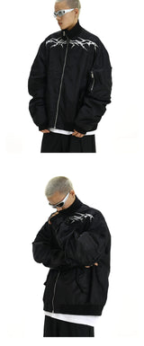 mens jacket winter warm parkas streetwear casual bomber zipper jackets hip hop fashion embroidery loose baseball coats nan ph - variant style 0b4d3e for streetwear fashion