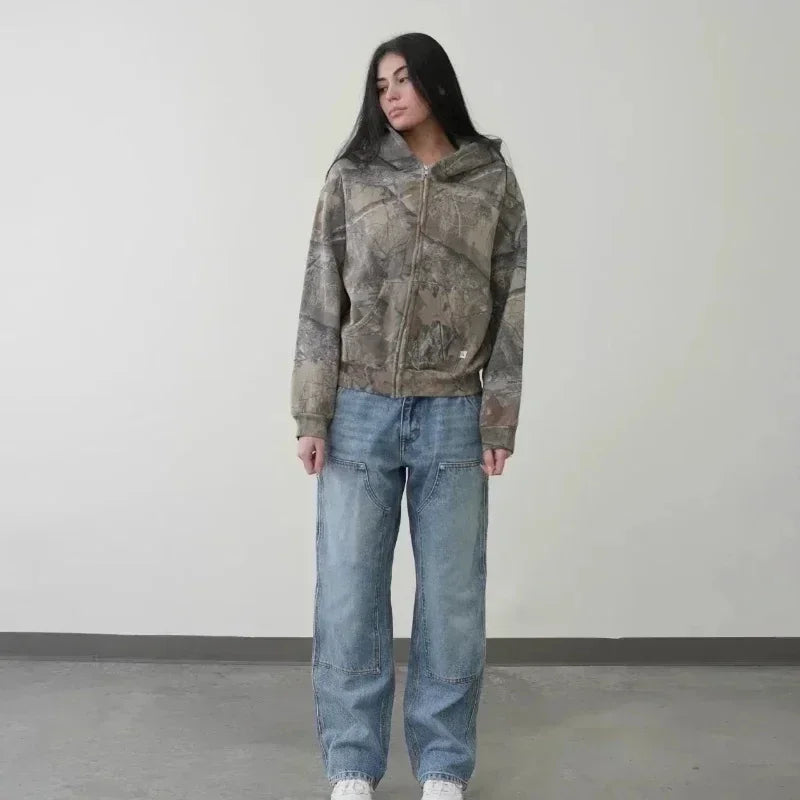 Street Y2K New Fashion Trend Fleece Thickened Spot Hoodie Women Haraju