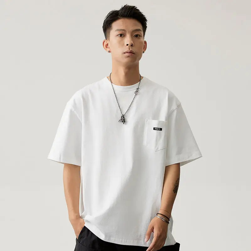Harajuku Crying angel – Korean Version 2024 Summer Men T Shirt Short Sleeved Cotton