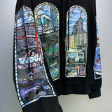 24Ss Autumn And Winter Who Decides War Hoodies Vintage City Cartoon Pr