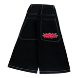 harajuku tapout and wexwear suit graphic embroidered jeans y2k jeans tracksuit t shirt for men streetwear black skateboard pants urban skinny jeans
