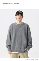 varsity graphic knit, unisex street look, trendy streetwear apparel for men and women