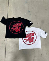 Trapwear Vintage t-shirt – Men Round Neck Short Sleeve Anime Print T Shirt Harajuku Roc