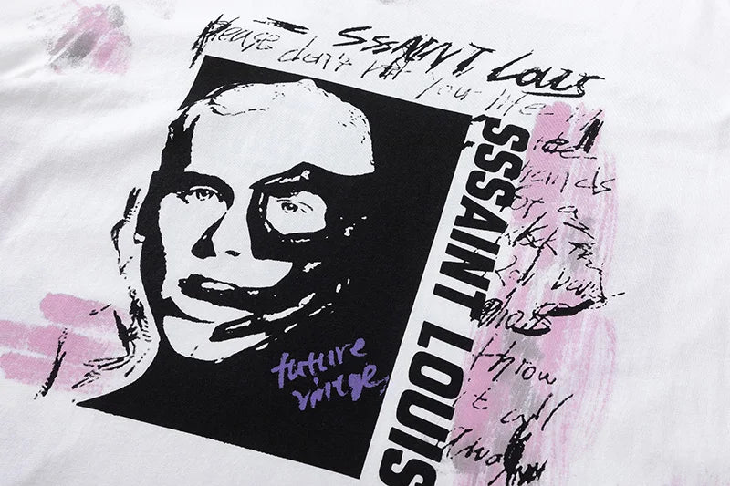 Y2K Graphic Tee – 2024Ss Saint Louis T Shirts Men Woman Good Quality Cotton Lo – Urban Streetwear for Men & Women