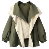 Waist Mid Length Windbreaker 2024 New Korean Style New High End Womens