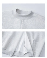 Stand Collar Half Zipper Pullover Casual Sweatshirt Men Women Streetwe