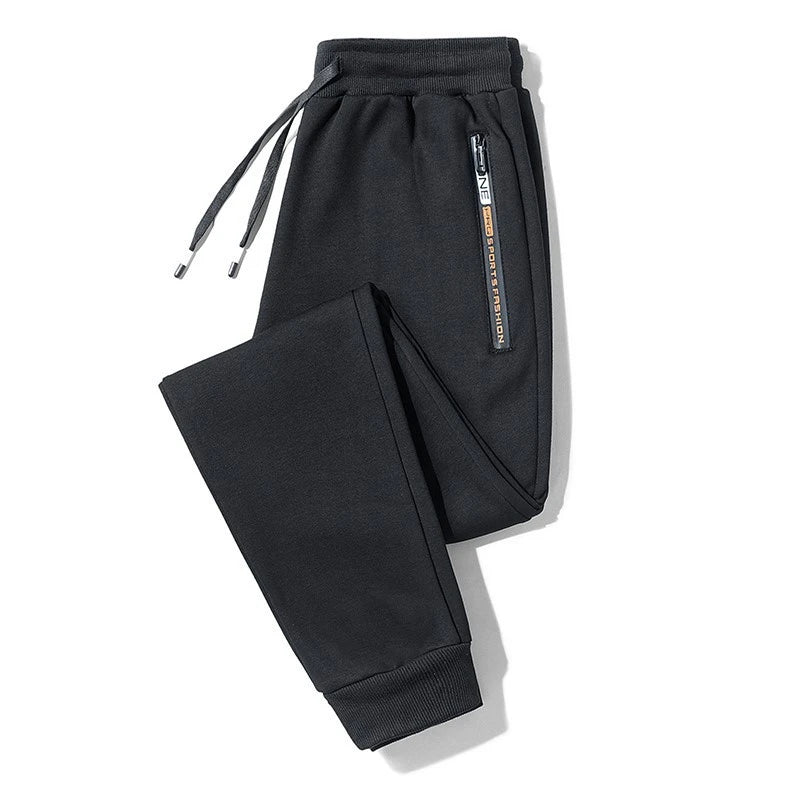 2025 autumn mens sport pants casual knitted trousers with zipper pockets solid color jogger pants male pantalon chandal hombre sporty tapered joggers