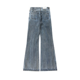 bamboo joint dirty dyed micro flared jeans for men streetwear washed pantalon homme boom cut denim trousers y2k baggy cargos unique cargo style 5862