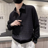 2023 Summer New Light Luxury Fashion Korean Shirt Men Short-sleeved Casual All-match Shirt Boutique Clothing Simple Style